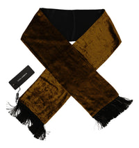 Thumbnail for Brown Mens Shawl Warm Neck Wrap Fringe Silk Scarf