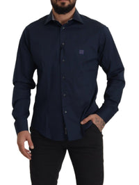 Thumbnail for Navy Elegance Cotton Dress Shirt