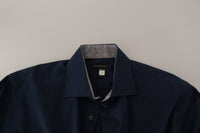 Thumbnail for Navy Elegance Cotton Dress Shirt
