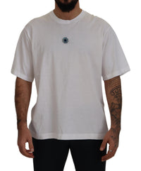 Thumbnail for White Cotton Blue Crystal Men T-shirt