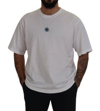 Thumbnail for White Cotton Blue Crystal Men T-shirt