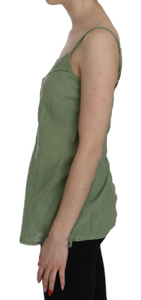 Thumbnail for Emerald Silk Spaghetti Strap Tank Top