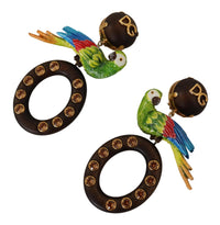 Thumbnail for Chic Parrot Embellished Hoop Earrings