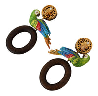 Thumbnail for Chic Parrot Embellished Hoop Earrings