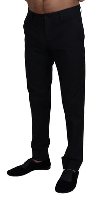 Thumbnail for Elegant Black Cotton Trousers