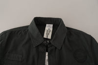 Thumbnail for Sleek Dark Gray Cotton Casual Shirt
