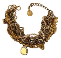 Thumbnail for Sicilian Sparkle Gold-Tone Statement Necklace