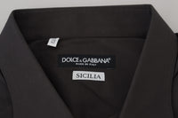 Thumbnail for Elegant Gray Sicilia Slim Fit Dress Shirt