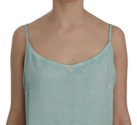 Thumbnail for Elegant Spaghetti Strap Sleeveless Blue Top