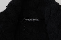 Thumbnail for Elegant Black Wool-Cashmere Blend Cardigan