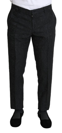 Thumbnail for Elegant Floral Brocade Dress Trousers