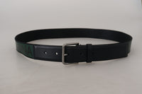 Thumbnail for Chic Black and Green Designer Belt with DG Logo