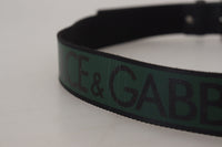 Thumbnail for Chic Black and Green Designer Belt with DG Logo