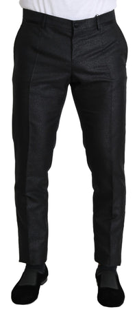 Thumbnail for Elegant Metallic Black Dress Pants