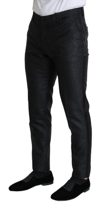 Thumbnail for Elegant Metallic Black Dress Pants
