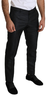 Thumbnail for Elegant Metallic Black Dress Pants