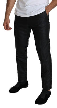 Thumbnail for Elegant Metallic Black Dress Pants