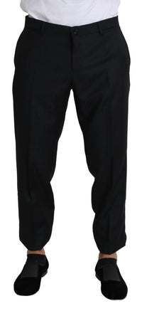 Thumbnail for Elegant Black Virgin Wool Cropped Pants