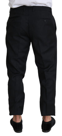 Thumbnail for Elegant Black Virgin Wool Cropped Pants