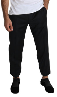Thumbnail for Elegant Black Virgin Wool Cropped Pants