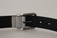 Thumbnail for Chic Silver Leather Belt with Metal Buckle