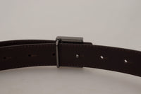 Thumbnail for Gold Square Buckle Leather Belt