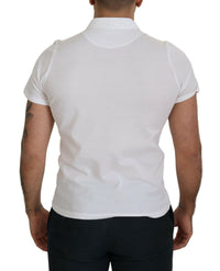 Thumbnail for Elegant White Cotton Polo T-Shirt