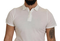 Thumbnail for Elegant White Cotton Polo T-Shirt