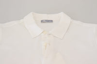 Thumbnail for Elegant White Cotton Polo T-Shirt