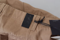 Thumbnail for Brown Cotton Straight Fit Chinos Men Pants