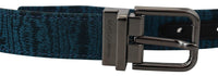 Thumbnail for Elegant Blue Jacquard Designer Belt