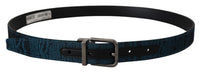 Thumbnail for Elegant Blue Jacquard Designer Belt