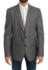Thumbnail for Elegant Gray Fantasy Pattern Slim Fit Blazer