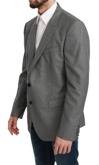 Thumbnail for Elegant Gray Fantasy Pattern Slim Fit Blazer