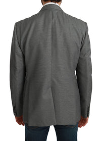 Thumbnail for Elegant Gray Fantasy Pattern Slim Fit Blazer