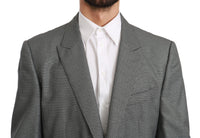 Thumbnail for Elegant Gray Fantasy Pattern Slim Fit Blazer