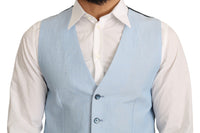 Thumbnail for Elegant Azure Men's Formal Vest