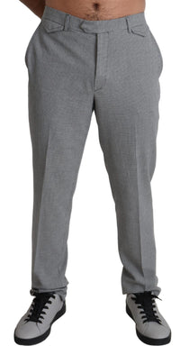 Thumbnail for Elegant Checkered Wool Formal Trousers