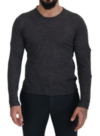 Thumbnail for Sleek Gray Crewneck Pullover Sweater