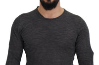 Thumbnail for Sleek Gray Crewneck Pullover Sweater