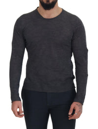Thumbnail for Sleek Gray Crewneck Pullover Sweater
