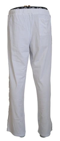 Thumbnail for White Cotton Logo Loose Men Pants