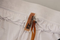 Thumbnail for White Cotton Logo Loose Men Pants