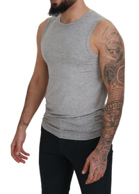 Thumbnail for Chic Gray Sleeveless Crewneck Tee