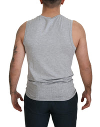 Thumbnail for Chic Gray Sleeveless Crewneck Tee