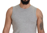 Thumbnail for Chic Gray Sleeveless Crewneck Tee