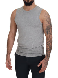 Thumbnail for Chic Gray Sleeveless Crewneck Tee