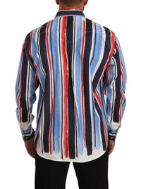 Thumbnail for Elegant Striped Cotton Shirt with Pockets