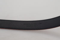 Thumbnail for Elegant Red Leather Belt with Metal Buckle