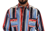 Thumbnail for Elegant Striped Cotton Shirt with Pockets